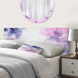 Purple & Pink Abstract With Colorful Splashes I upholstered headboard