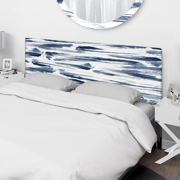 AYHB♡F Abstract Blue Aquatic Texture upholstered headboard