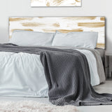 Golden Abstract Strokes upholstered headboard