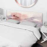 Pastel Abstract With Blue Pink Beige & Red Spots upholstered headboard