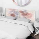 Pastel Abstract With Blue Pink Gray & Red Spots upholstered headboard