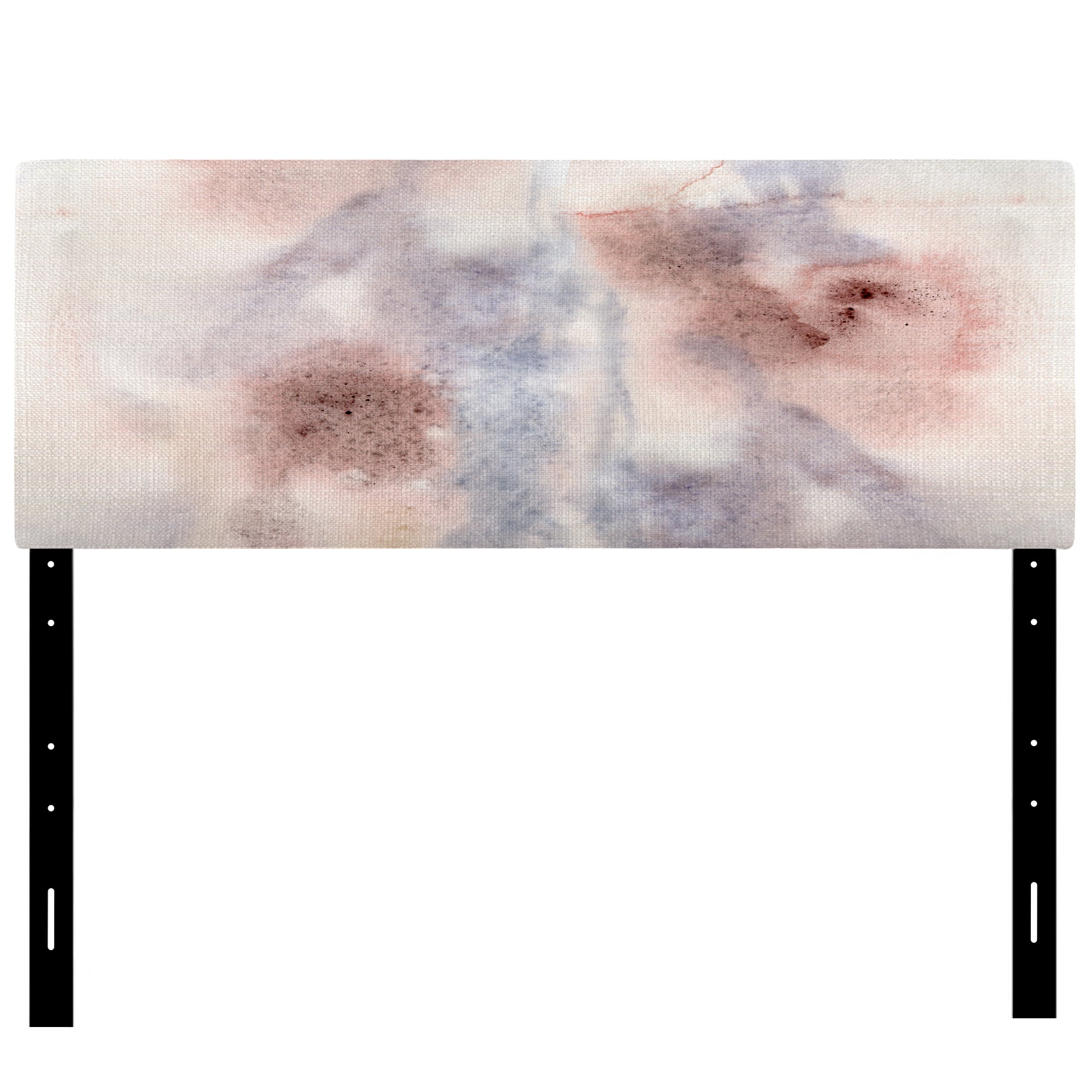 Pastel Abstract With Blue Pink Gray & Red Spots upholstered headboard