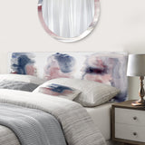 Pink and Blue Clouds With Beige Spots I upholstered headboard