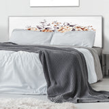 Pink Wild Roses upholstered headboard
