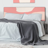 Abstract Pink And Cream Shapes I upholstered headboard