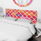 Orange And Red Diamonds upholstered headboard