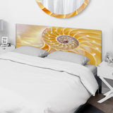 Yellow Shell Spiral upholstered headboard