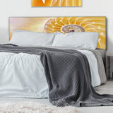 Yellow Shell Spiral upholstered headboard