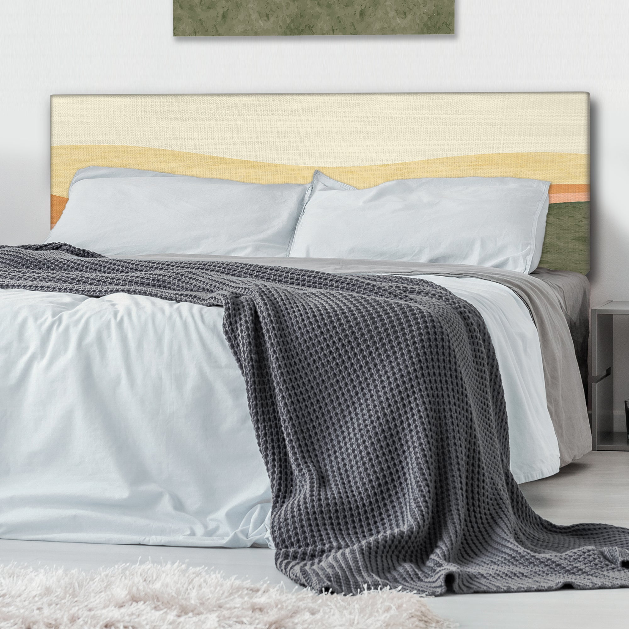 Minimalistic Retro Landscape II upholstered headboard