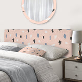 Pastel Retro Geometrics II upholstered headboard
