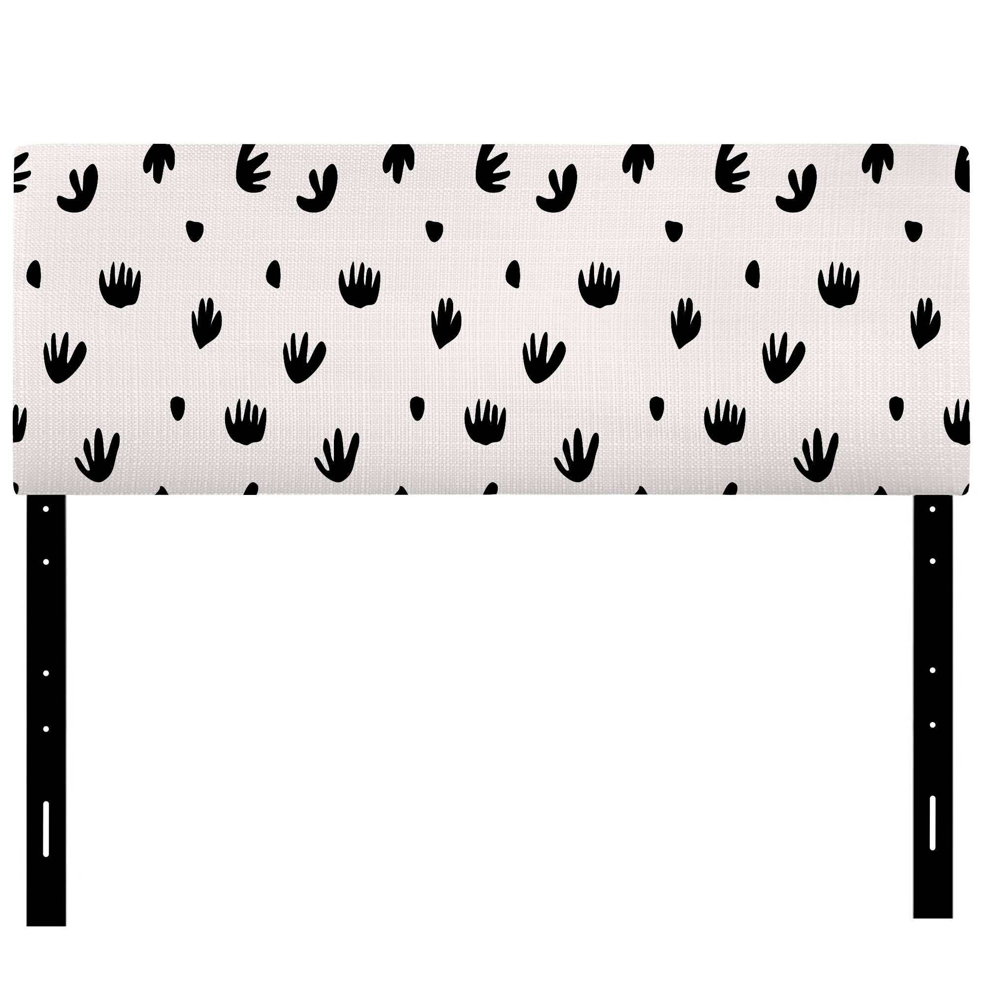 Retro Little Abstract Leaves upholstered headboard