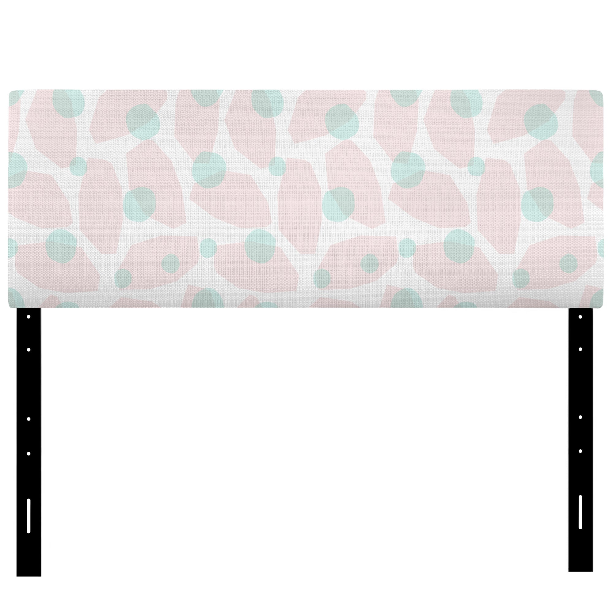 Pink And Blue Pastel Shapes I upholstered headboard