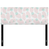 Pink And Blue Pastel Shapes I upholstered headboard
