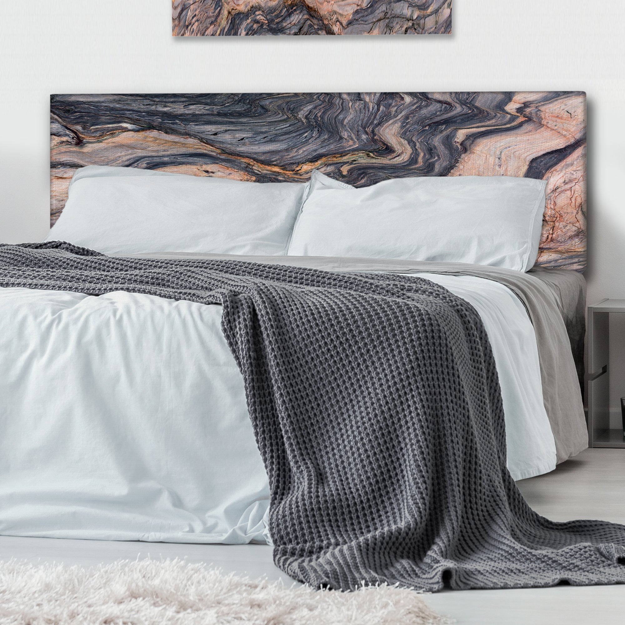 Sand Stone Landscape upholstered headboard