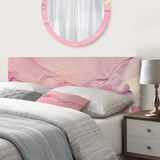 Pink Marble Waves II upholstered headboard