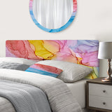 Fluid Art In Pastel Tones II upholstered headboard