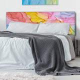 Fluid Art In Pastel Tones II upholstered headboard