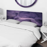 Purple And Grey Marble Ink Clouds II upholstered headboard