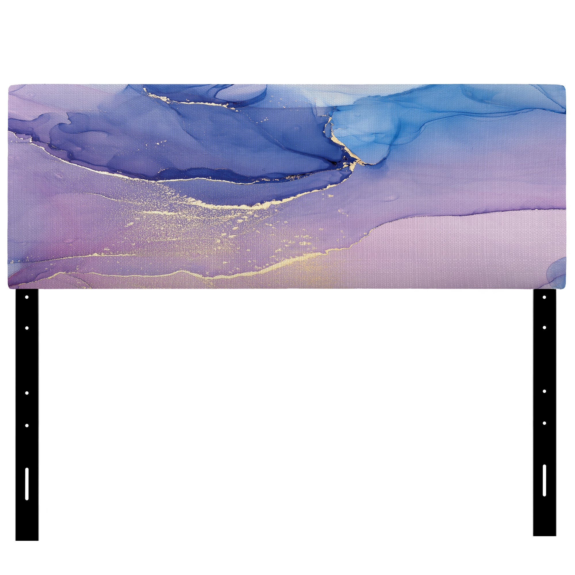 Pink And Blue Ink Clouds III upholstered headboard