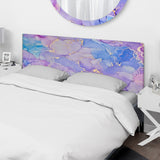 Pink And Blue Ink Clouds IV upholstered headboard
