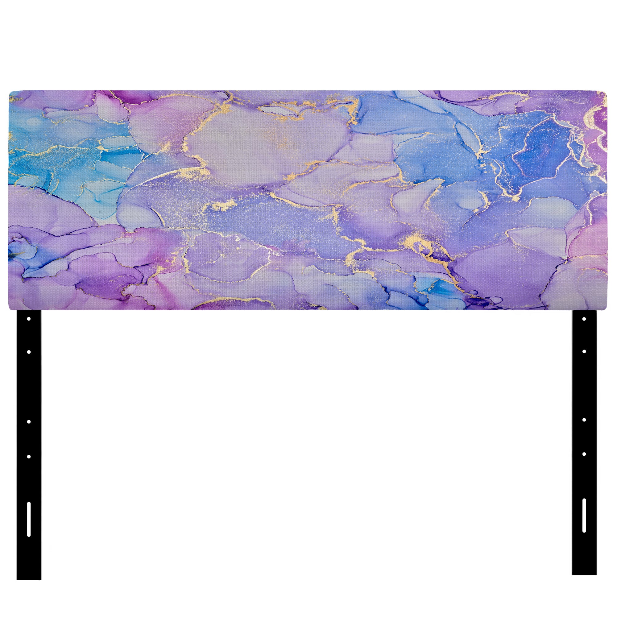 Pink And Blue Ink Clouds IV upholstered headboard