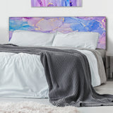 Pink And Blue Ink Clouds IV upholstered headboard