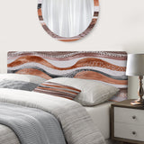 Wavy Pattern In Natural Geo Style upholstered headboard