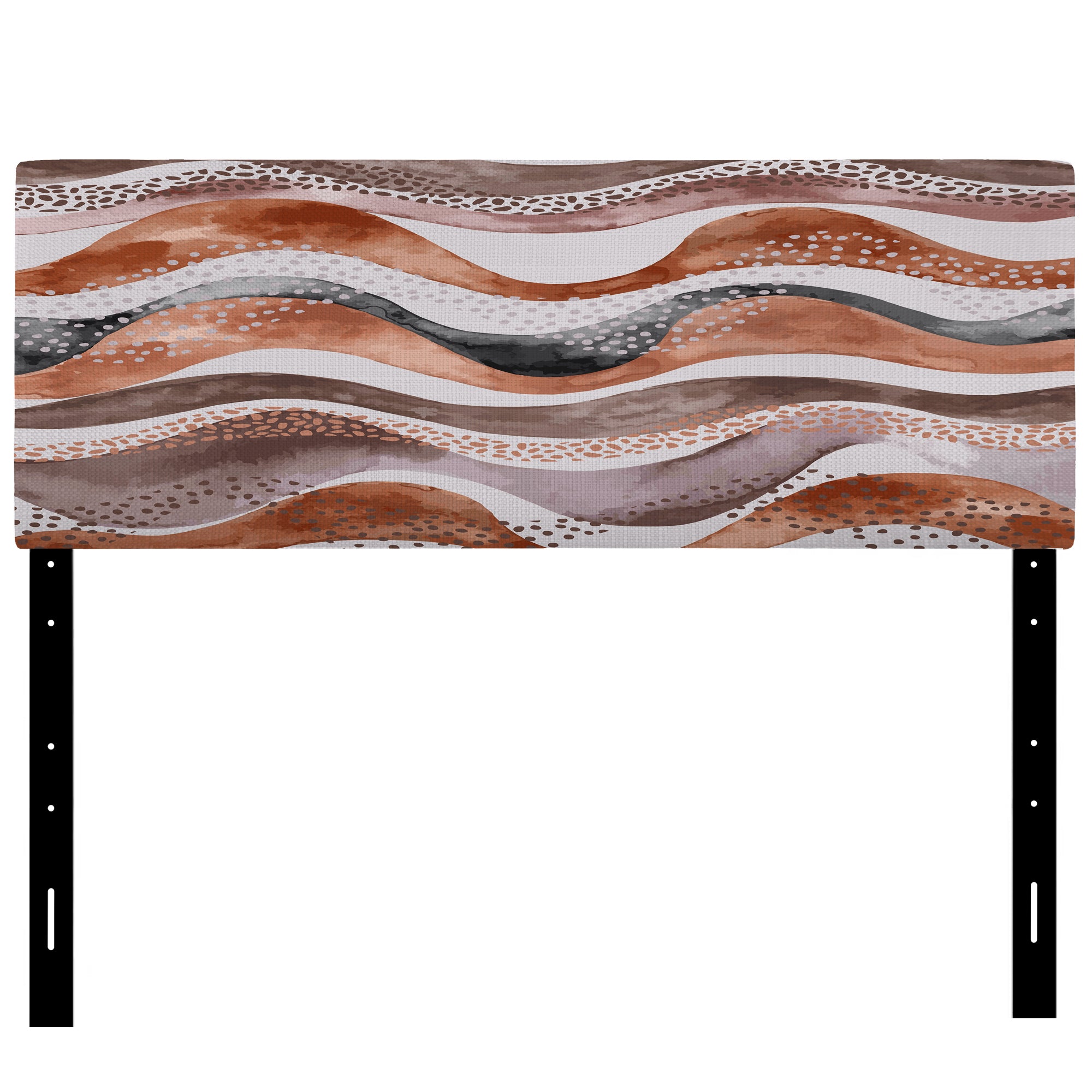Wavy Pattern In Natural Geo Style upholstered headboard