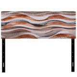 Wavy Pattern In Natural Geo Style upholstered headboard
