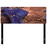 Brown Luxury Abstract Fluid Art VIII upholstered headboard
