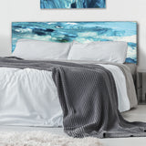 Liquid Blue Universe upholstered headboard