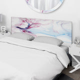 Blue And Pink Liquid Art I upholstered headboard