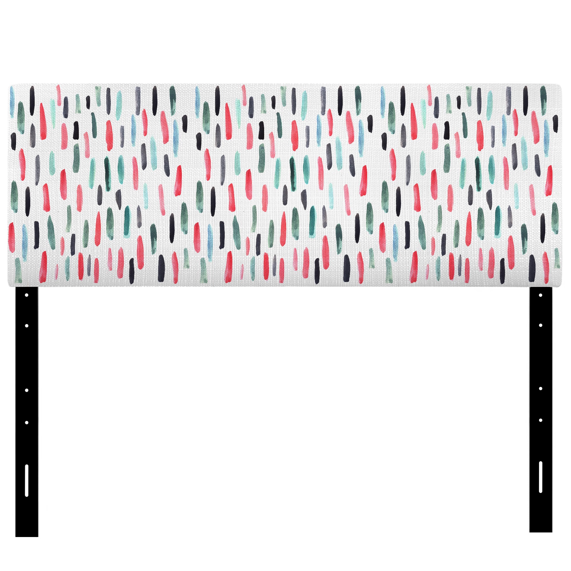 Retro Blue And Red Vertical Strokes upholstered headboard