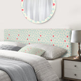 Polka Dot With Retro on Beige upholstered headboard