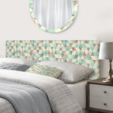 Multicolor Triangular Geometrics I upholstered headboard
