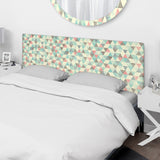 Multicolor Triangular Geometrics I upholstered headboard