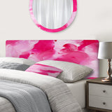 Fuchia And Pink Liquid Clouds upholstered headboard