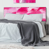 Fuchia And Pink Liquid Clouds upholstered headboard