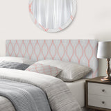 Abstract Waves In Retro Colours I upholstered headboard