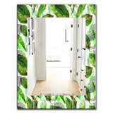 Designart 'Tropical Mood Foliage 10' Modern Mirror - Oval or Round Wall Mirror