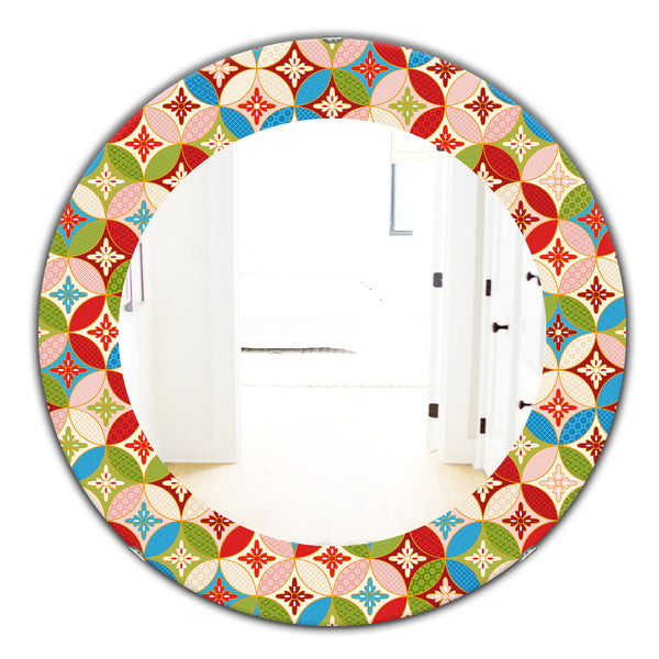 Designart 'Circles Japanese Texture' Bohemian & Eclectic