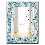 Designart 'Great Wave Inspiration' Traditional Mirror - Oval or Round Wall Mirror