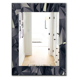 Designart 'Shades Of Black' Modern Mirror - Oval or Round Wall Mirror