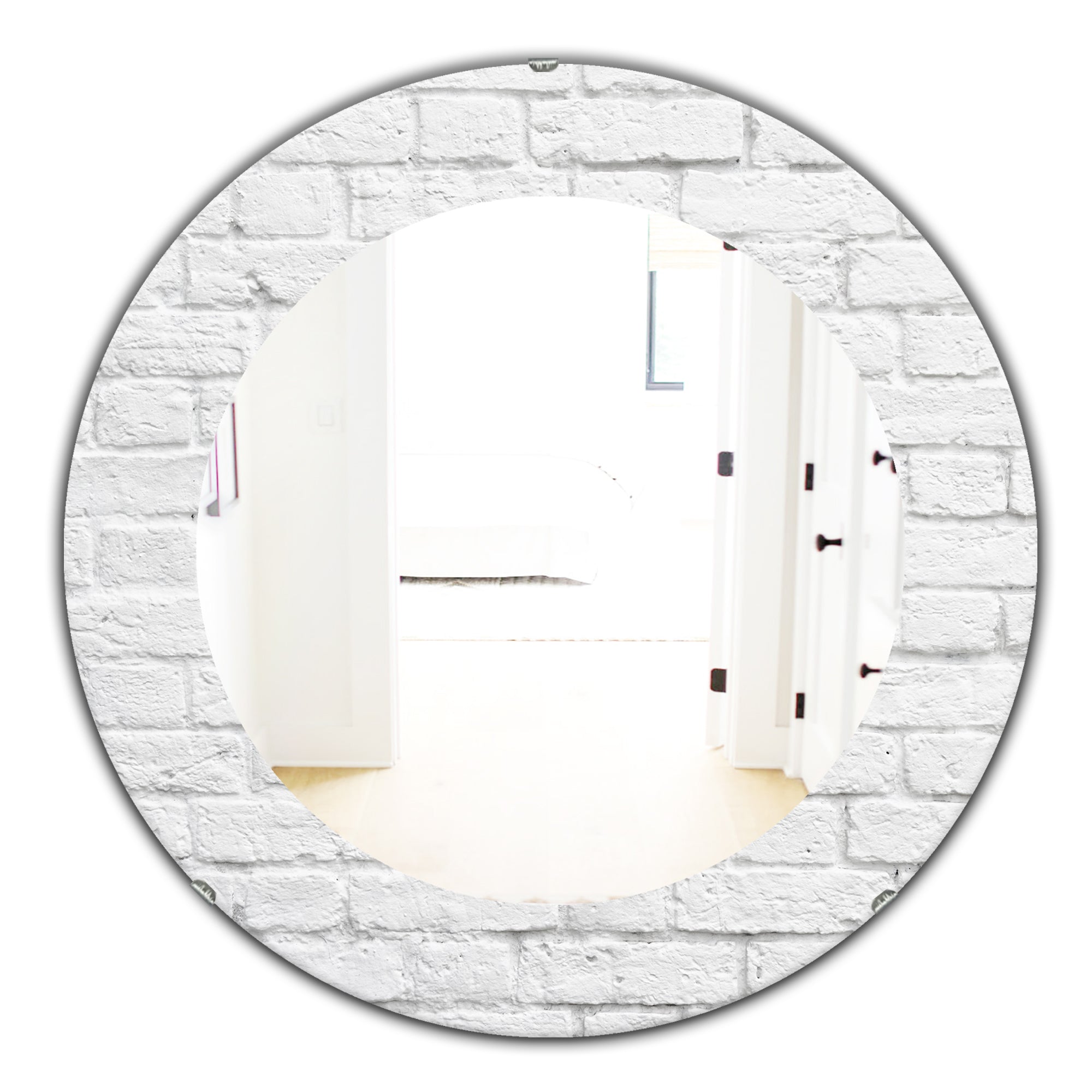 Designart 'Stone 3' Traditional Mirror - Oval or Round Wall Mirror