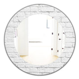 Designart 'Stone 3' Traditional Mirror - Oval or Round Wall Mirror