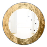 Designart 'Vintage Tree Grooves Annual Rings On Stump' Bohemian and Eclectic Mirror - Oval or Round Wall Mirror
