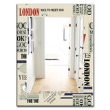 Designart 'Retro London Good Morning' Mid-Century Mirror - Oval or Round Wall Mirror