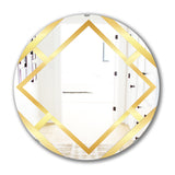 Designart 'Capital Gold Essential 5' Glam Mirror - Oval or Round Accent or Vanity Mirror