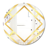 Designart 'Capital Gold Essential 5' Glam Mirror - Oval or Round Accent or Vanity Mirror