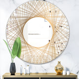 Designart 'Capital Gold Essential 6' Glam Accent or Vanity Mirror - Oval or Round Vanity Mirror
